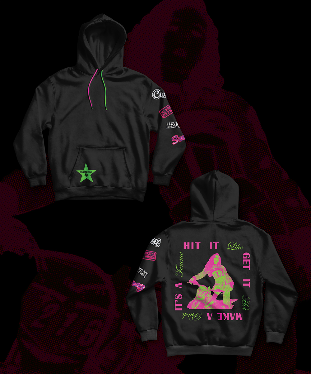Mockup of Chappel Roan Hoodie Design
