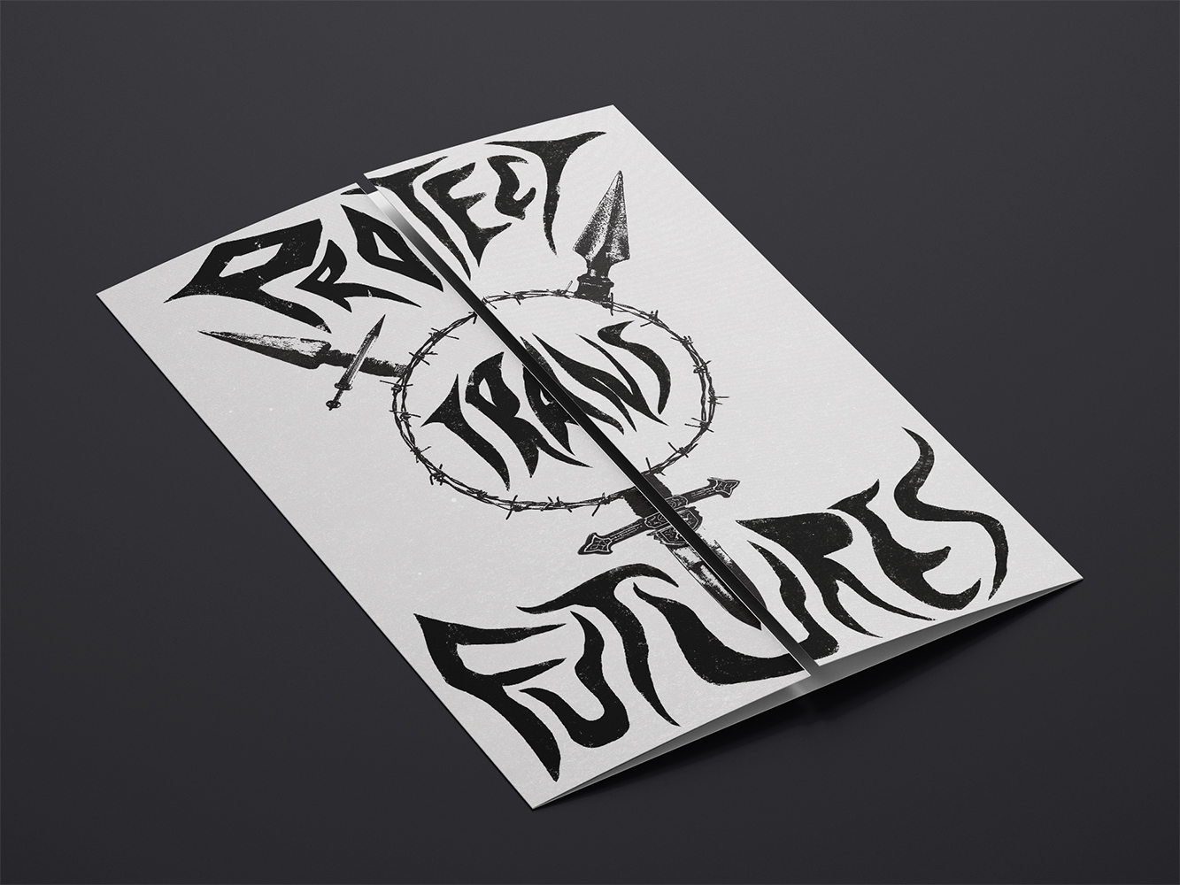 Infographic cover with transgender symbol that says 'PROTECT TRANS FUTURES'