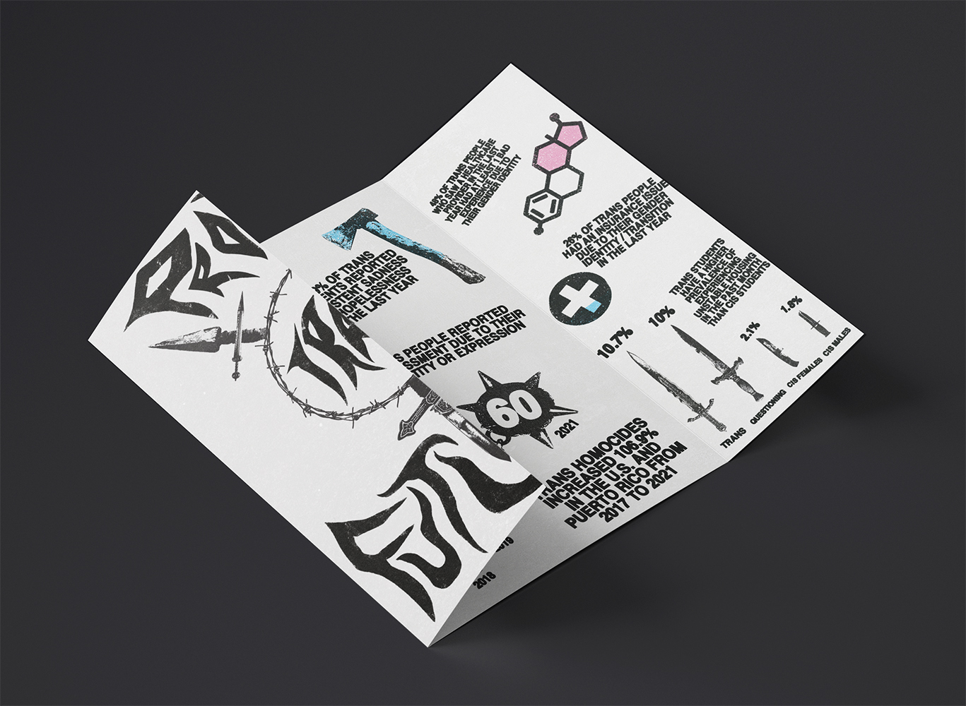 Trans Infographic Mockup (Half Open)