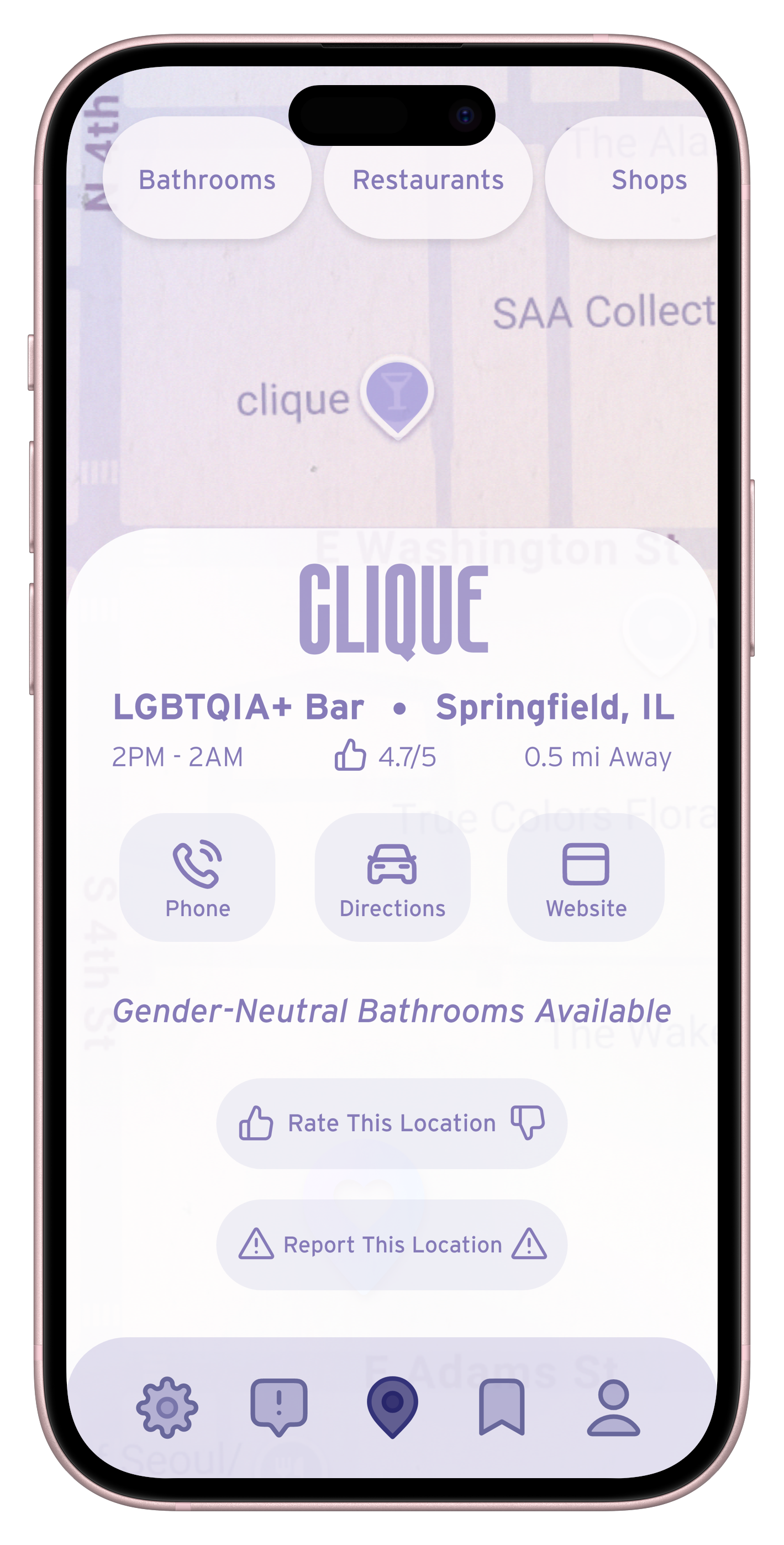 You Are Queer Individual Location Screen