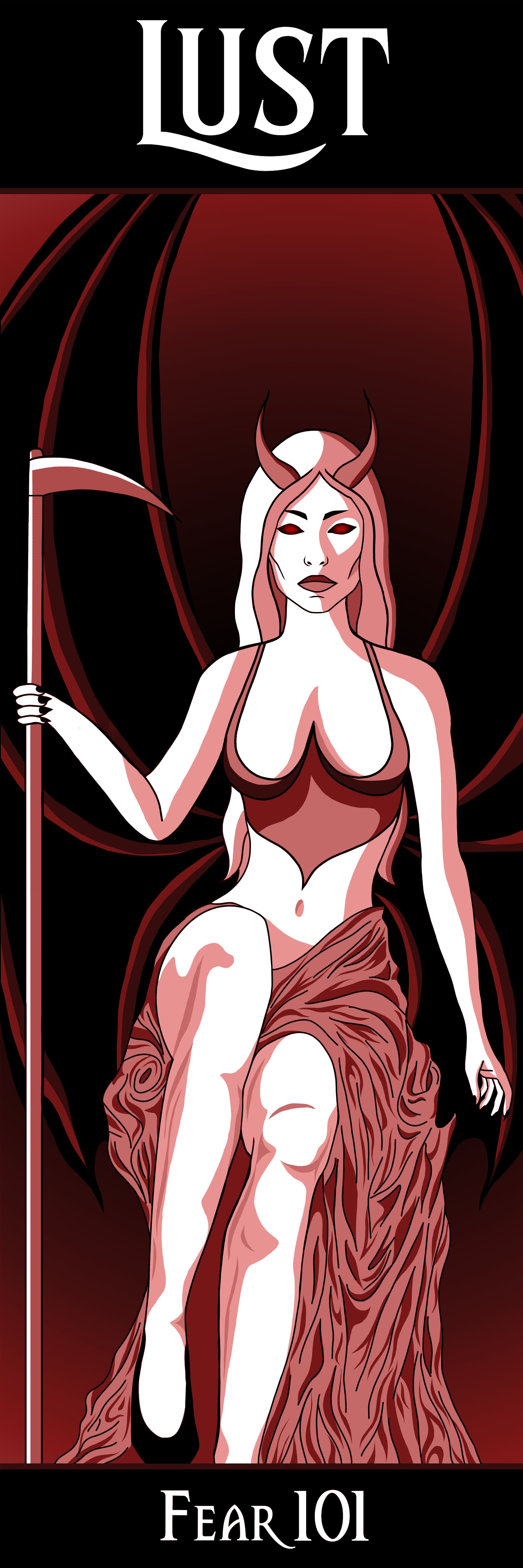 Seven deadly sins-themed poster created to promote Lincoln Land's Fear 101 haunted house